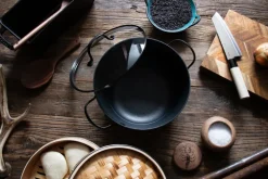 Hot Satake saucepan in lightweight cast iron with glass lid, 24 cm Black