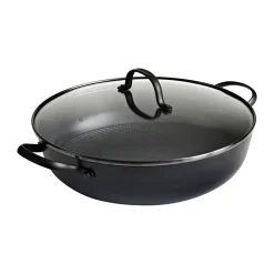 Saucier & Sauté Pans^Satake Sauté Pan Lightweight Cast Iron Ceramic, 30 cm Black