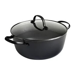 Clearance Satake sauté saucepan with glass lid 2-pieces, 4 L Black