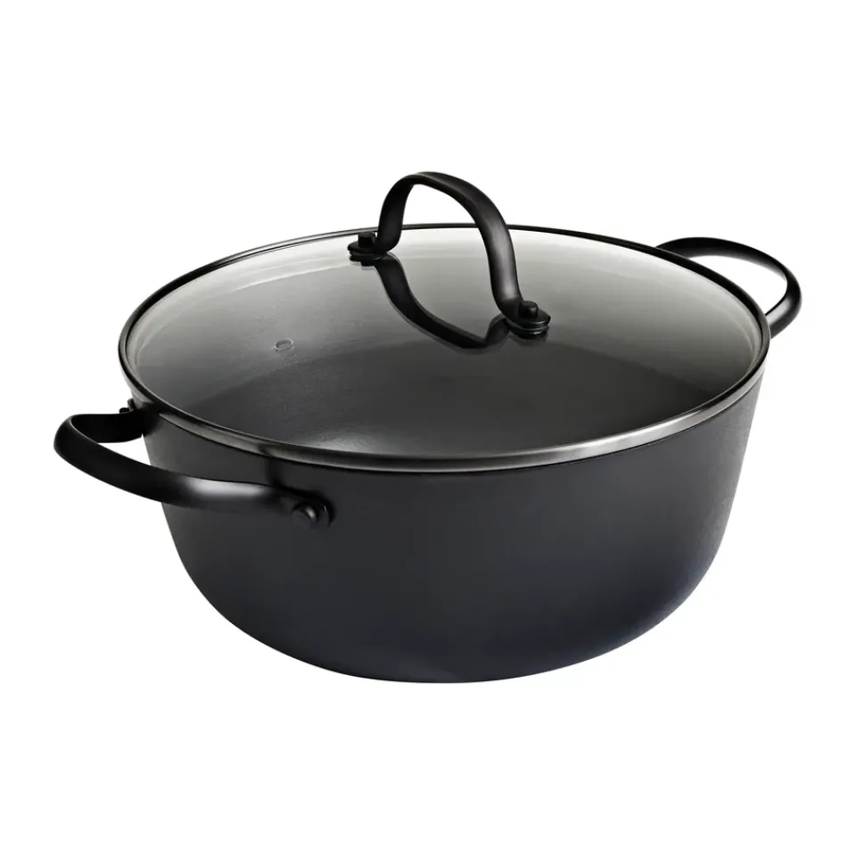 Clearance Satake sauté saucepan with glass lid 2-pieces, 4 L Black