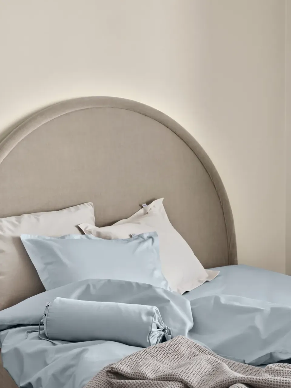 Discount Mille Notti Satina duvet cover, Light , 220x220 cm Blue