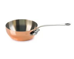 Mauviel Sauté pan rounded M'150S 2 l, Copper-steel Gold-colouredSilver-coloured
