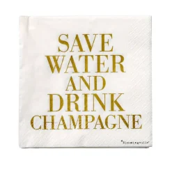 Paper Napkins^Bloomingville Save water napkin 20-pack, 33x33 cm White