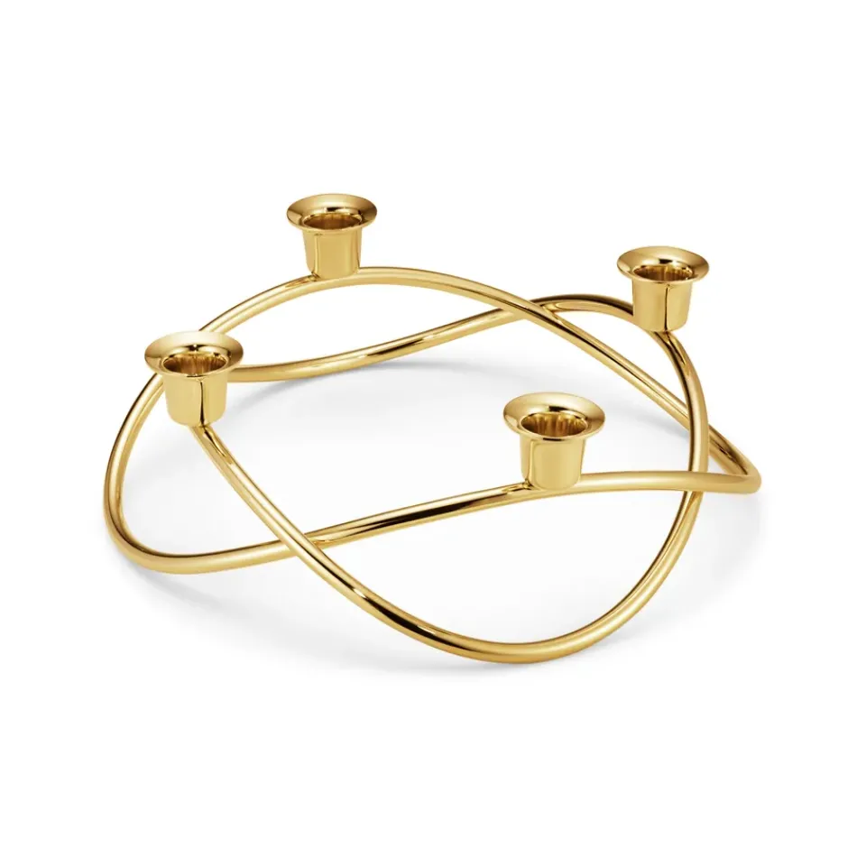Advent Candle Holders^Georg Jensen Season candleholder Ø26 cm, gold plated Gold-coloured