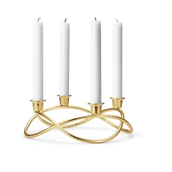 Advent Candle Holders^Georg Jensen Season candleholder Ø26 cm, gold plated Gold-coloured