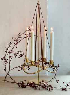 Advent Candle Holders^Georg Jensen Season candleholder Ø26 cm, gold plated Gold-coloured