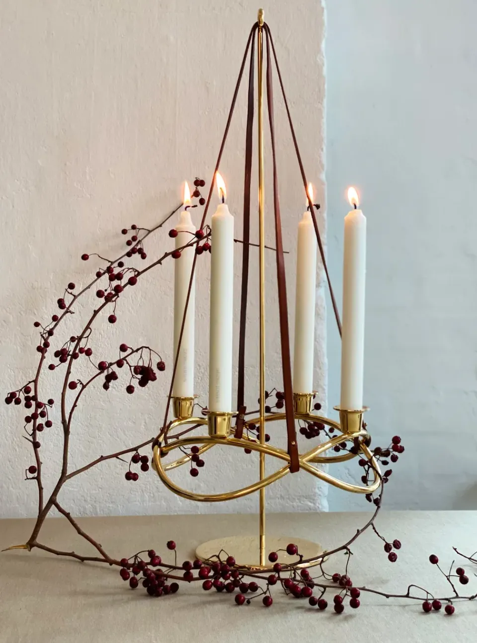 Advent Candle Holders^Georg Jensen Season candleholder Ø26 cm, gold plated Gold-coloured