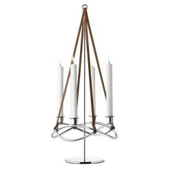 Advent Candle Holders^Georg Jensen Season extension stand for candleholder, shiny GreySilver-coloured