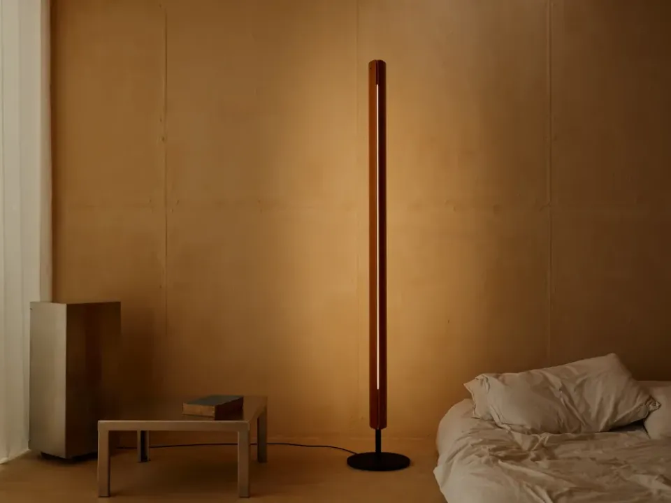Reading Lamps|Floor Lamps^Flos Seki-han floor lamp 226 cm, Heat treated ash-black metal Brown