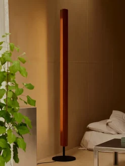 Reading Lamps|Floor Lamps^Flos Seki-han floor lamp 226 cm, Heat treated ash-black metal Brown