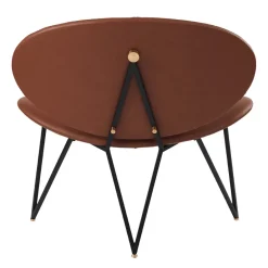 Hot AYTM Semper lounge chair, Black-cognac BrownBlack