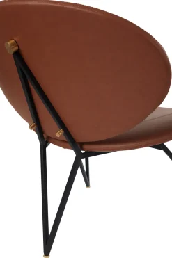 Hot AYTM Semper lounge chair, Black-cognac BrownBlack