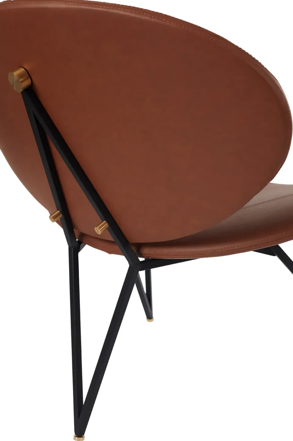 Hot AYTM Semper lounge chair, Black-cognac BrownBlack