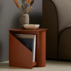 Clearance Woud Sentrum side table, Burnt Orange