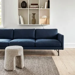 Sitting Poufs^Fredericia Furniture Sequoia ottoman, Sheepskin moonlight White