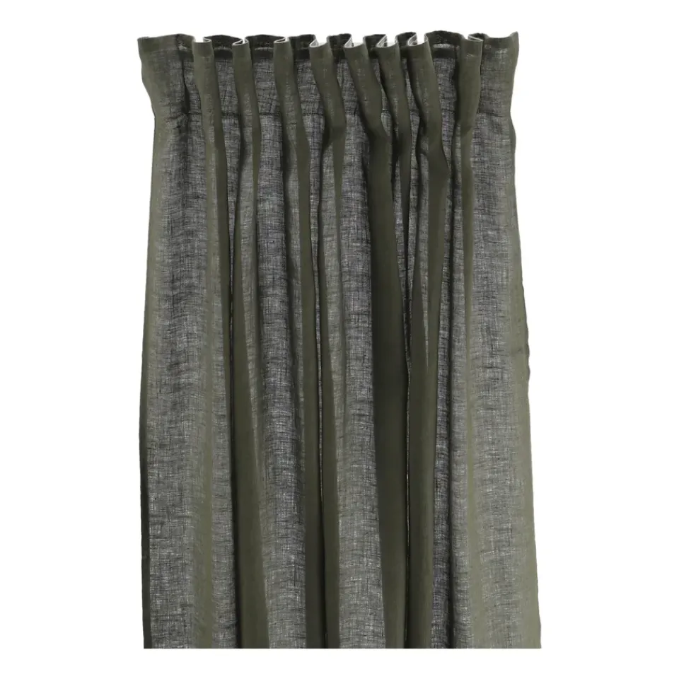 Online Scandi Living Serenity curtain with multiband 129x250 cm, Forest Green