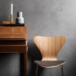 Seat Cushions & Pads^Fritz Hansen Series 7 chair pad leather, Black