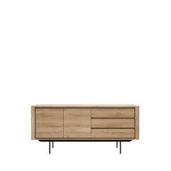 Dressers & Sideboards|Dressers & Sideboards^Ethnicraft Shadow sideboard, Oak-Wax oil 2 doors 3 drawers Beige