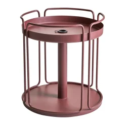 Sun Protection^Brafab Shady side table and parasol base, Zin Red