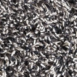 Round Rugs^Kateha Shaggy rug round, /charcoal, 220 cm White