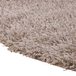 Hot Kateha Shaggy rug round, /grey, 220 cm White