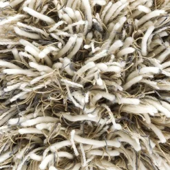 Hot Kateha Shaggy rug round, /grey, 220 cm White