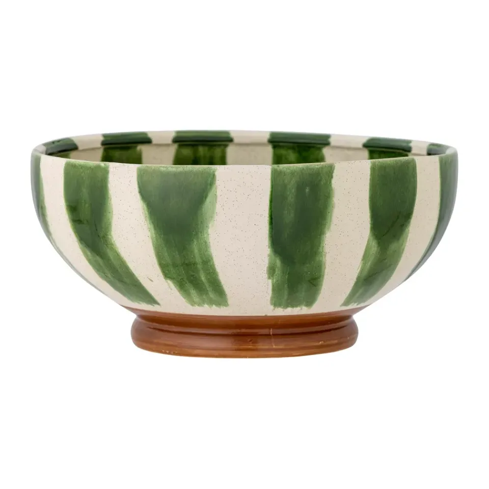 Best Bloomingville Shakti serving bowl Ø26 cm, Green-white GreenWhiteBrown
