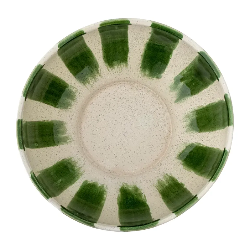 Best Bloomingville Shakti serving bowl Ø26 cm, Green-white GreenWhiteBrown