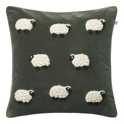 New Chhatwal & Jonsson Sheep cushion cover 50x50 cm, Forest Green