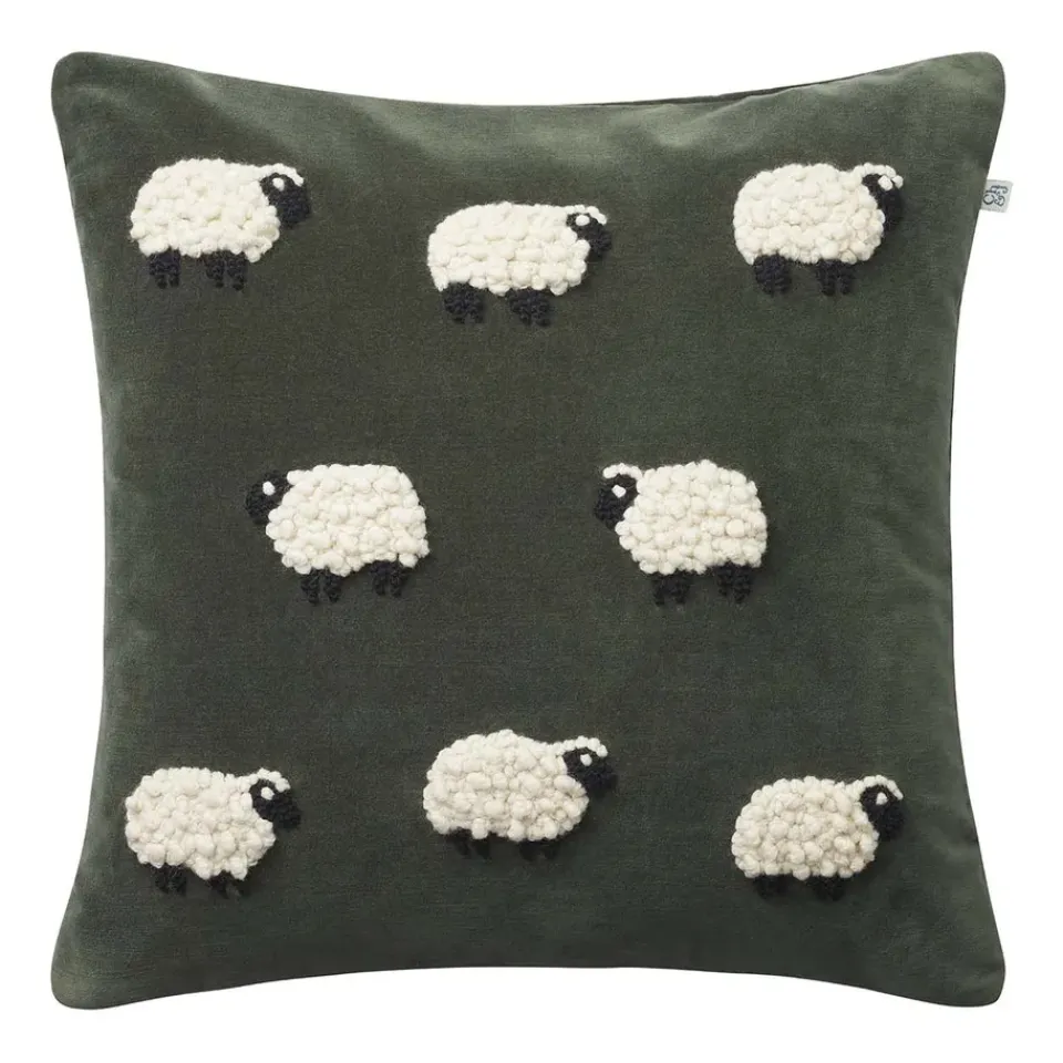 New Chhatwal & Jonsson Sheep cushion cover 50x50 cm, Forest Green