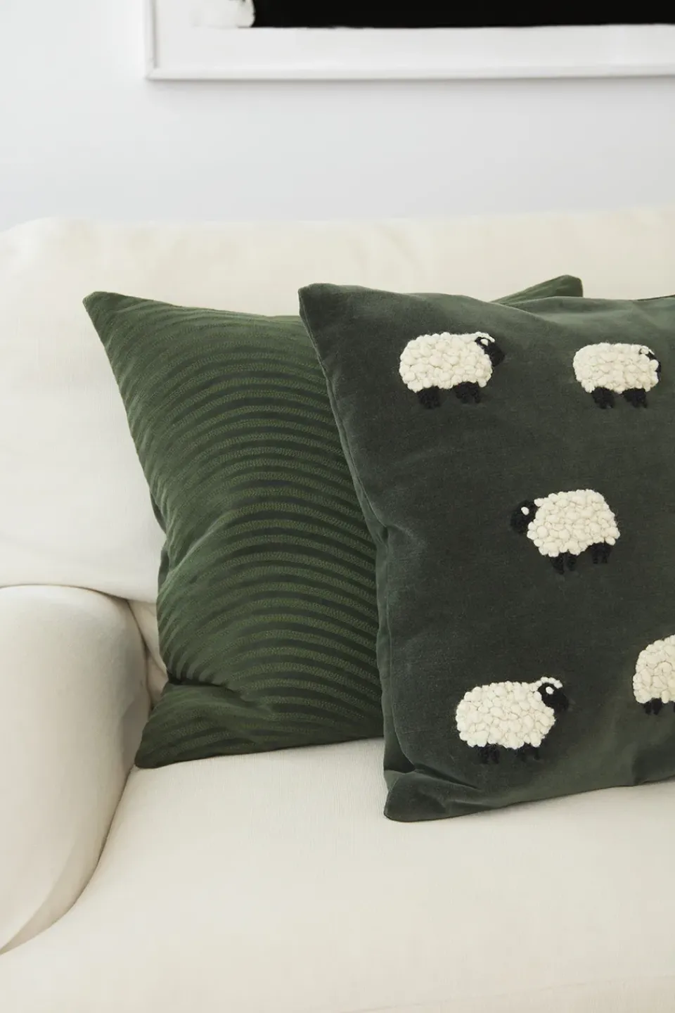 New Chhatwal & Jonsson Sheep cushion cover 50x50 cm, Forest Green