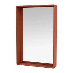 Wall Mirrors^Montana Shelfie colour frame mirror 46.8x69.6 cm, Hokkaido BrownOrange