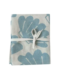 Cotton Blankets & Throws^Fine Little Day Shell blanket 120x120 cm, Aqua Blue