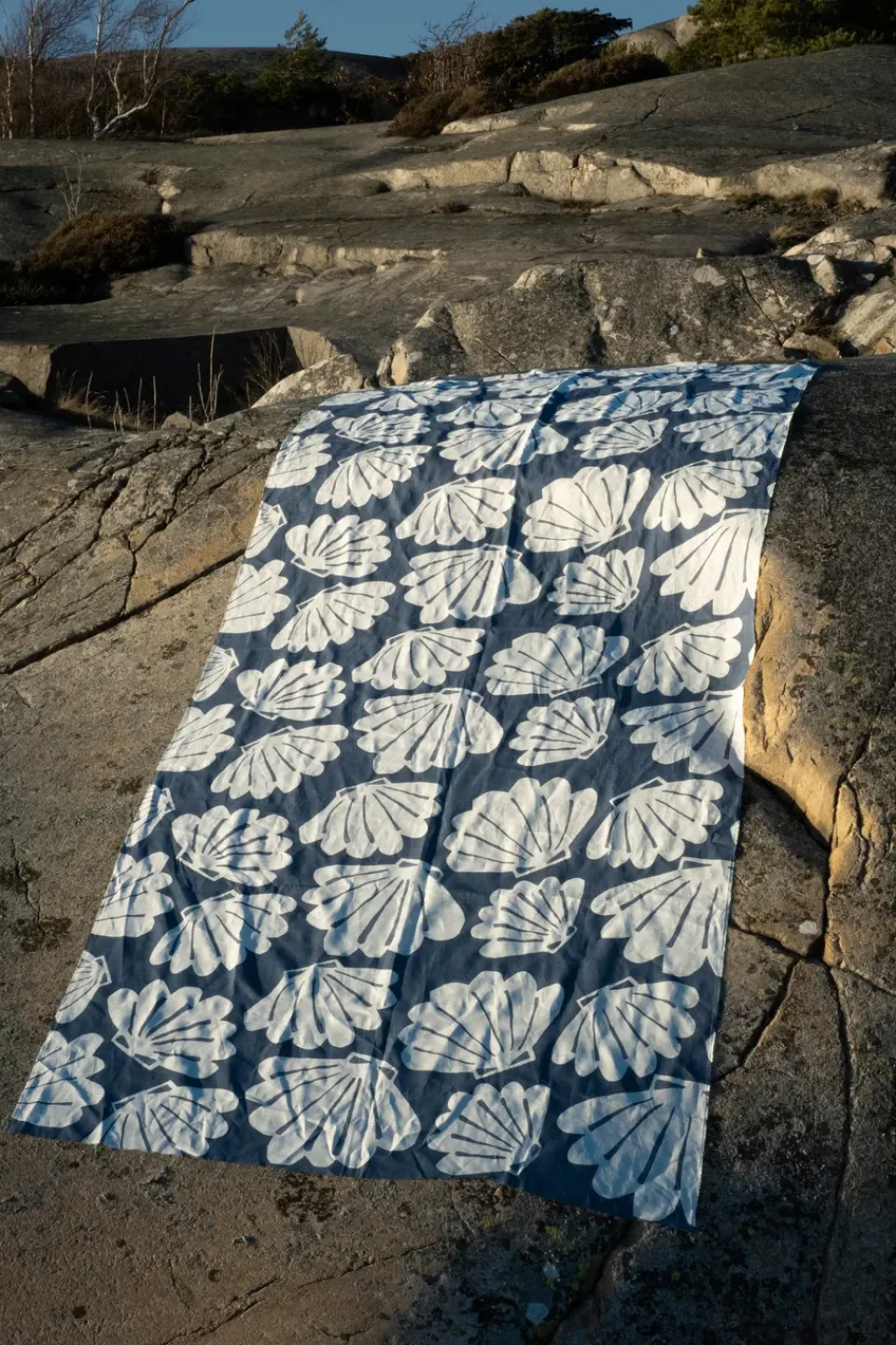 Fabric By The Metre^Fine Little Day Shell fabric, Blue BlueWhite