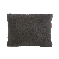 Cushions^Shepherd of Sweden Shepherd Lina sheep skin cushion 40 x 30 cm, concrete grey GreyBlack