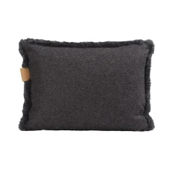 Cushions^Shepherd of Sweden Shepherd Lina sheep skin cushion 40 x 30 cm, concrete grey GreyBlack