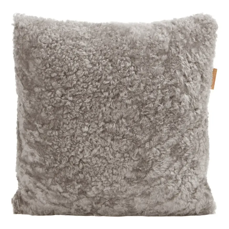 Outlet Shepherd of Sweden Shepherd Lina sheep skin cushion 40 x 40 cm, stone BeigeGrey
