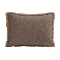 Cushions^Shepherd of Sweden Shepherd Lina sheep skin cushion 40 x 30 cm, stone BeigeGrey