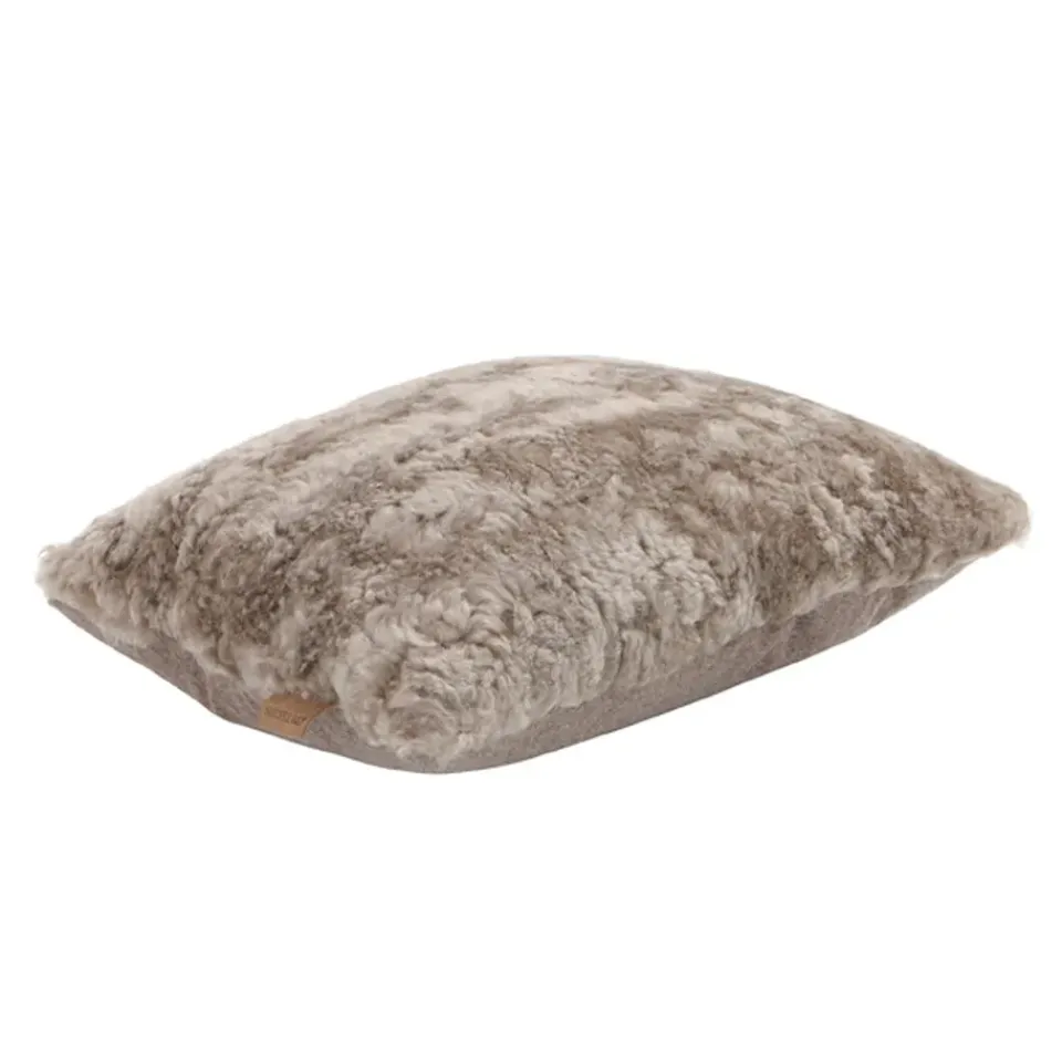 Cushions^Shepherd of Sweden Shepherd Lina sheep skin cushion 40 x 30 cm, stone BeigeGrey