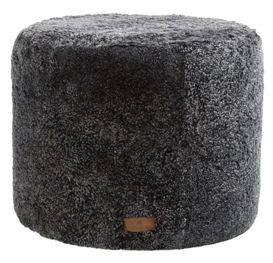 Sitting Poufs^Shepherd of Sweden Shepherd pouf Frida 50x40 cm, graphite black GreyBlack