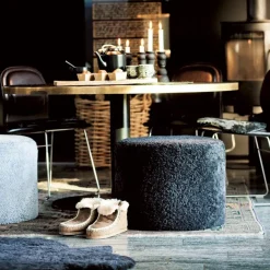 Sitting Poufs^Shepherd of Sweden Shepherd sit pouf Frida, -graphite Black
