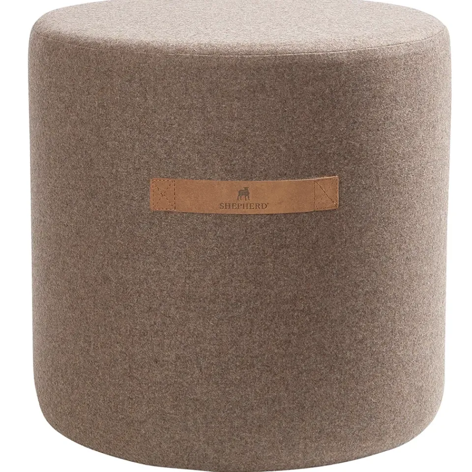Sitting Poufs^Shepherd of Sweden Shepherd sit pouf Sara 40 cm, Cappuccino Brown