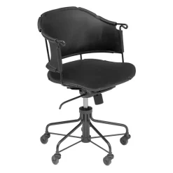 Källemo Sheriff office chair, Tärnsjö leather - lacquered frame Black