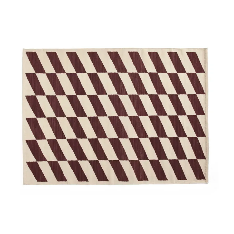 Wool Rugs^HAY Shift Kelim carpet 140x200 cm, Burgundy Red