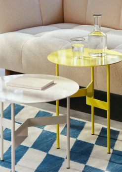 Clearance HAY Shim coffee table Ø45 cm, Custard Yellow
