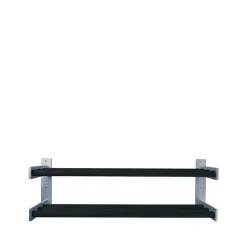 Online Scherlin Shoe shelf 5, Oak stained, wall, 2 level Black