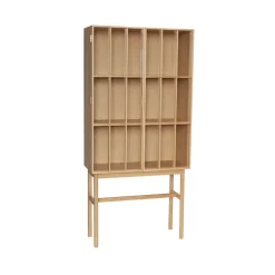 Display & Glass Cabinets|Display & Glass Cabinets^Hübsch Shoji cabinet tall, Oak Beige