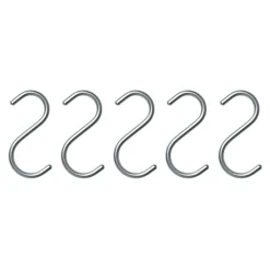 Clothes Hooks & Hangers|Clothes Hooks & Hangers^Nomess Copenhagen S-Hook 5-pack, silver Silver-coloured