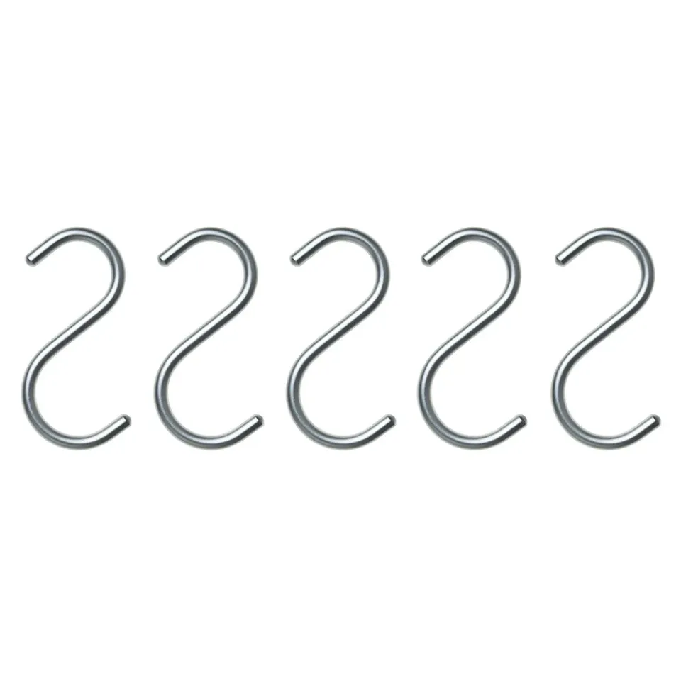 Clothes Hooks & Hangers|Clothes Hooks & Hangers^Nomess Copenhagen S-Hook 5-pack, silver Silver-coloured
