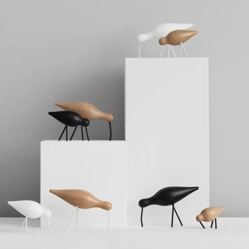 Clearance Normann Copenhagen Shorebird oak-white, large BrownWhite